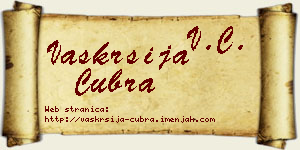 Vaskrsija Čubra vizit kartica